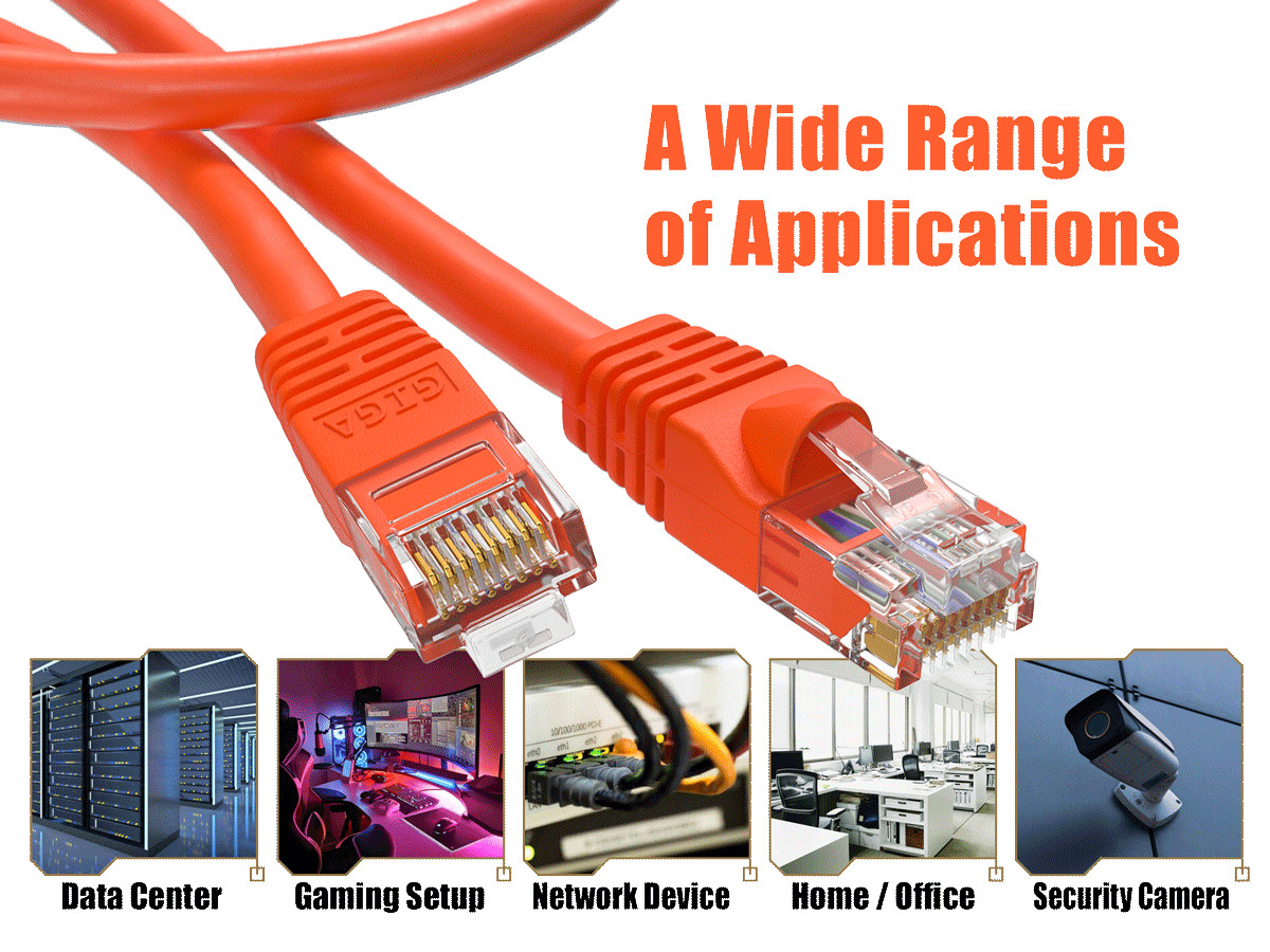 100ft Cat6 Ethernet Cable RJ45 Snagless 24AWG for Gaming PS5 PC Router, Orange