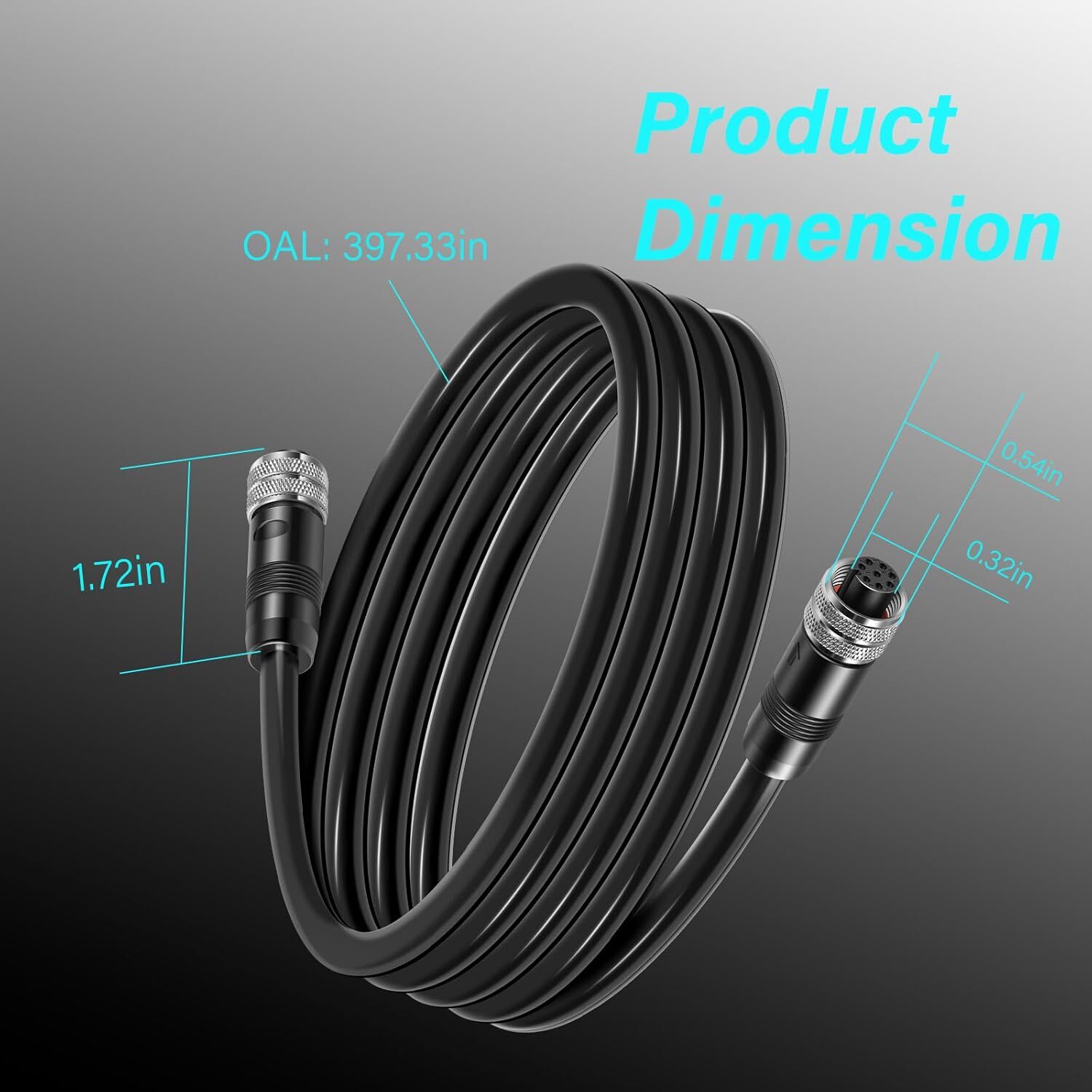 720073-2 10 Feet Ethernet Cable AS EC 10E for Humminbird Helix APEX SOLIX