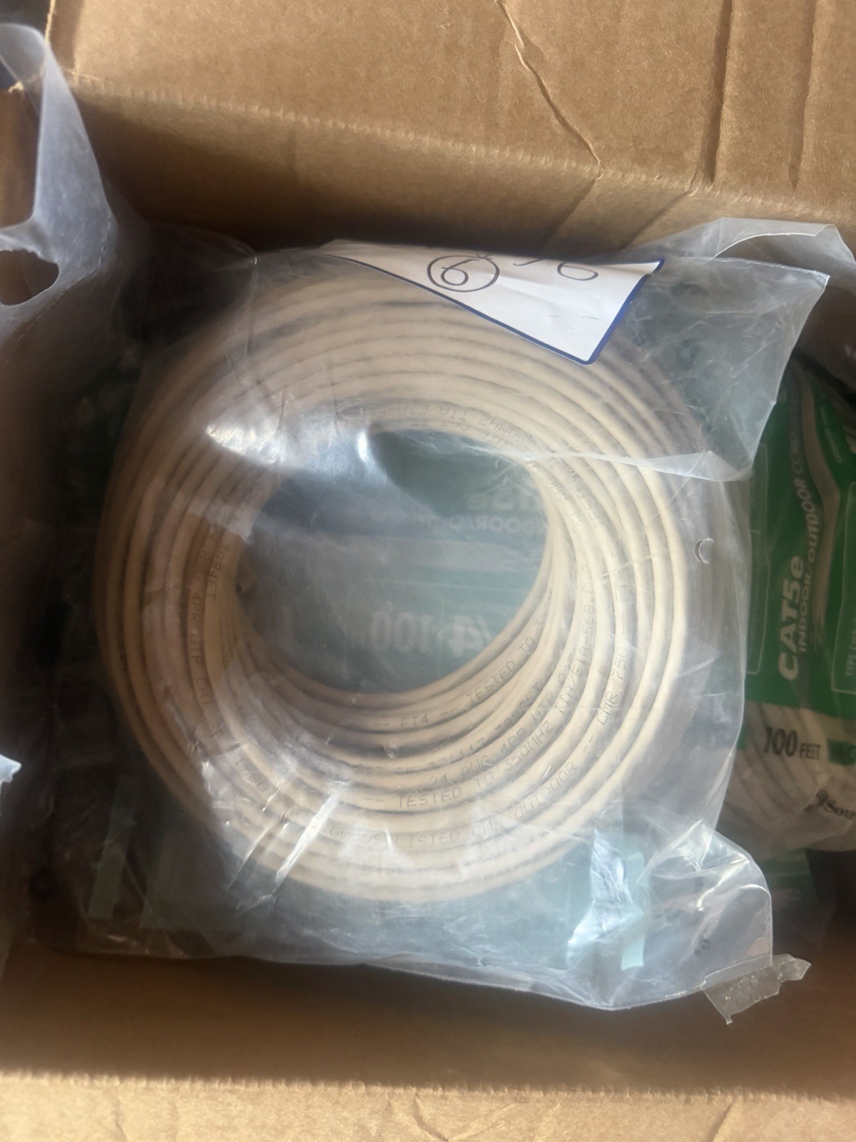Lot Of 6 Southwire 100 ft. 24/4 CAT 5E Indoor/Outdoor Cord Type CMR/CMX-TAN