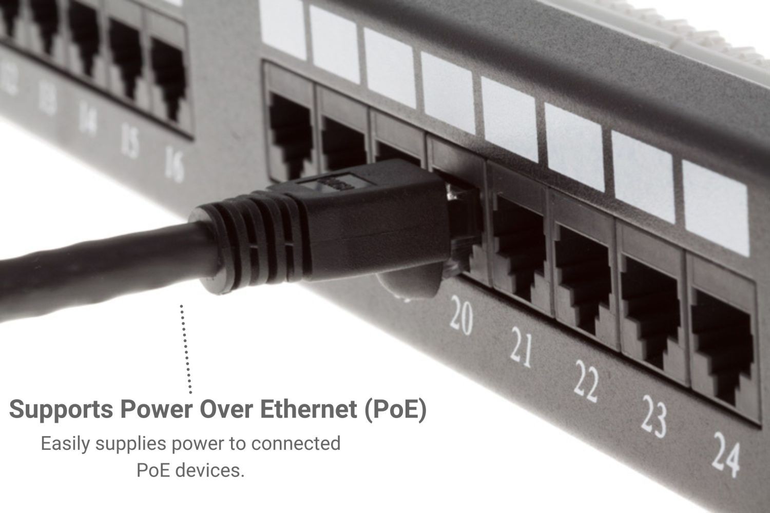 CAT6A Ethernet Patch Cable, Snagless, 1′, Black – Lifetime Warranty