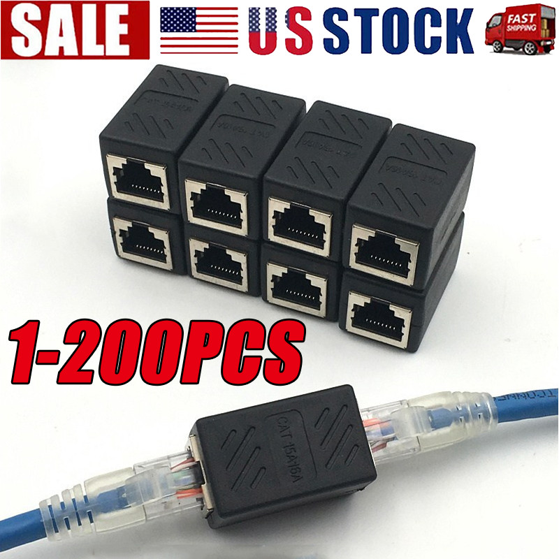 RJ45 Inline Coupler Cat7 Cat6 Cat5e Cat5 Ethernet LAN Network Cable Adapter Lot