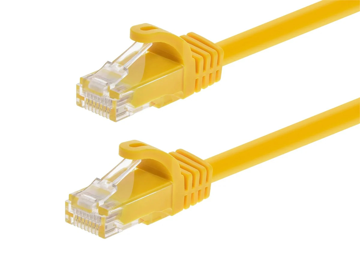 Flexboot Cat6 Ethernet Patch Cable Network RJ45 Stranded UTP 24AWG 0.5ft Yellow