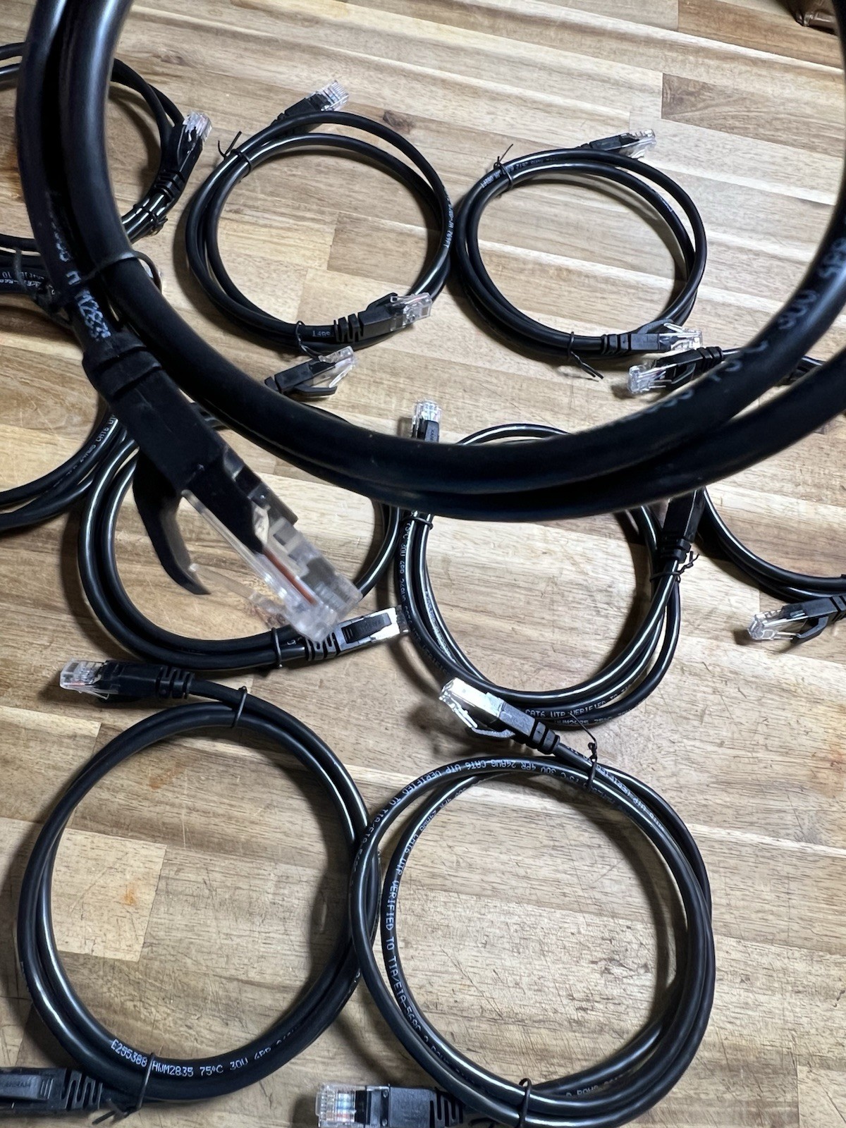Cat6 Ethernet Cable 3 Feet 10 Pack Network RJ45 Internet Patch Cord Black