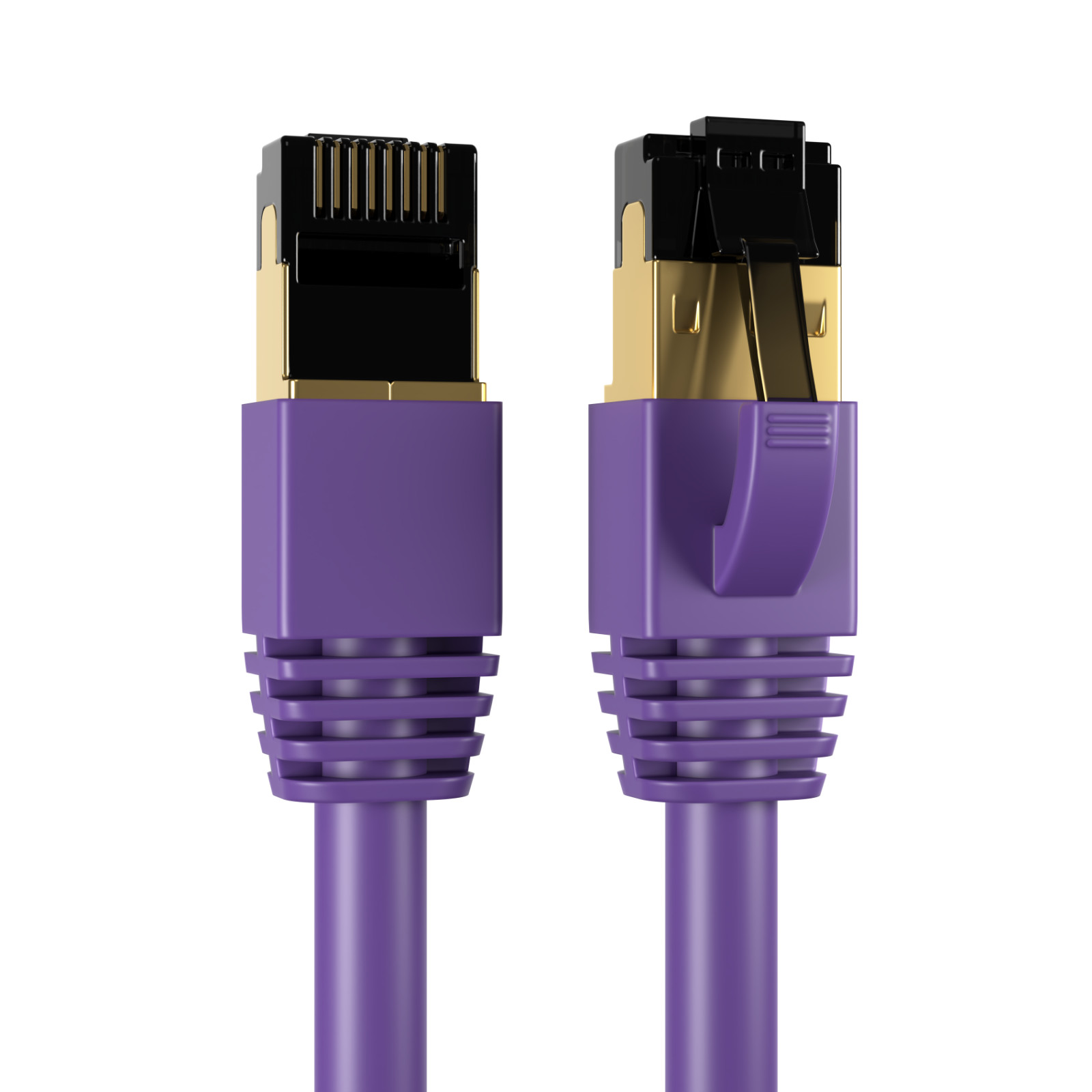 Cat8 SFTP Super Speed Ethernet Patch Cord 40Gbps Wire 0.5FT-75 FT Purple LOT