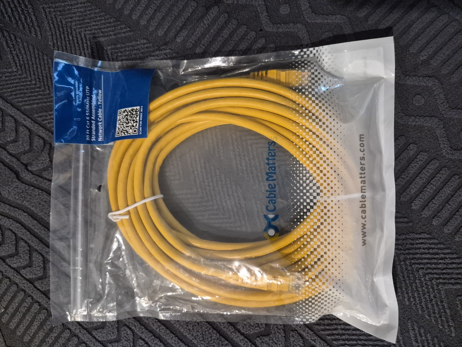 20 Feet CAT 6 550 Mhz UtP Stranded Assemble Netork Cable