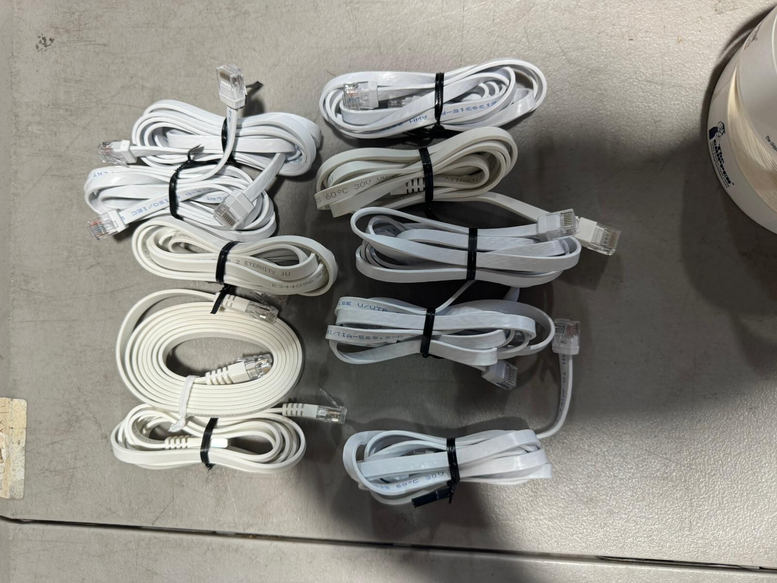 10 PACK!! OEM Google WiFi Router RJ45 Ethernet Network Flat Cable Cord White 6ft
