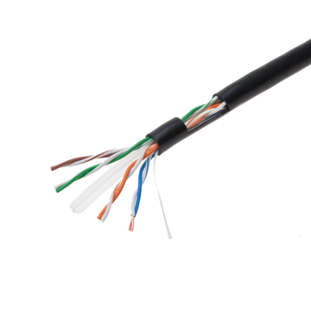 Cat6 Direct Burial UTP 1000ft Bulk 23AWG Solid Bare Copper Ethernet Cable NEW