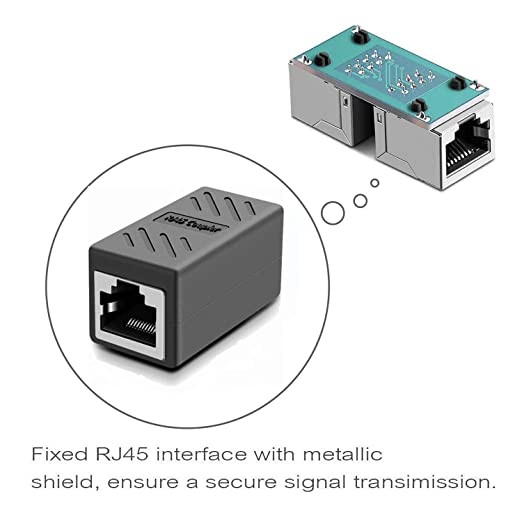 1-10pcs RJ45 Inline Coupler Cat6/Cat5e Ethernet Network Cable Extender Connector