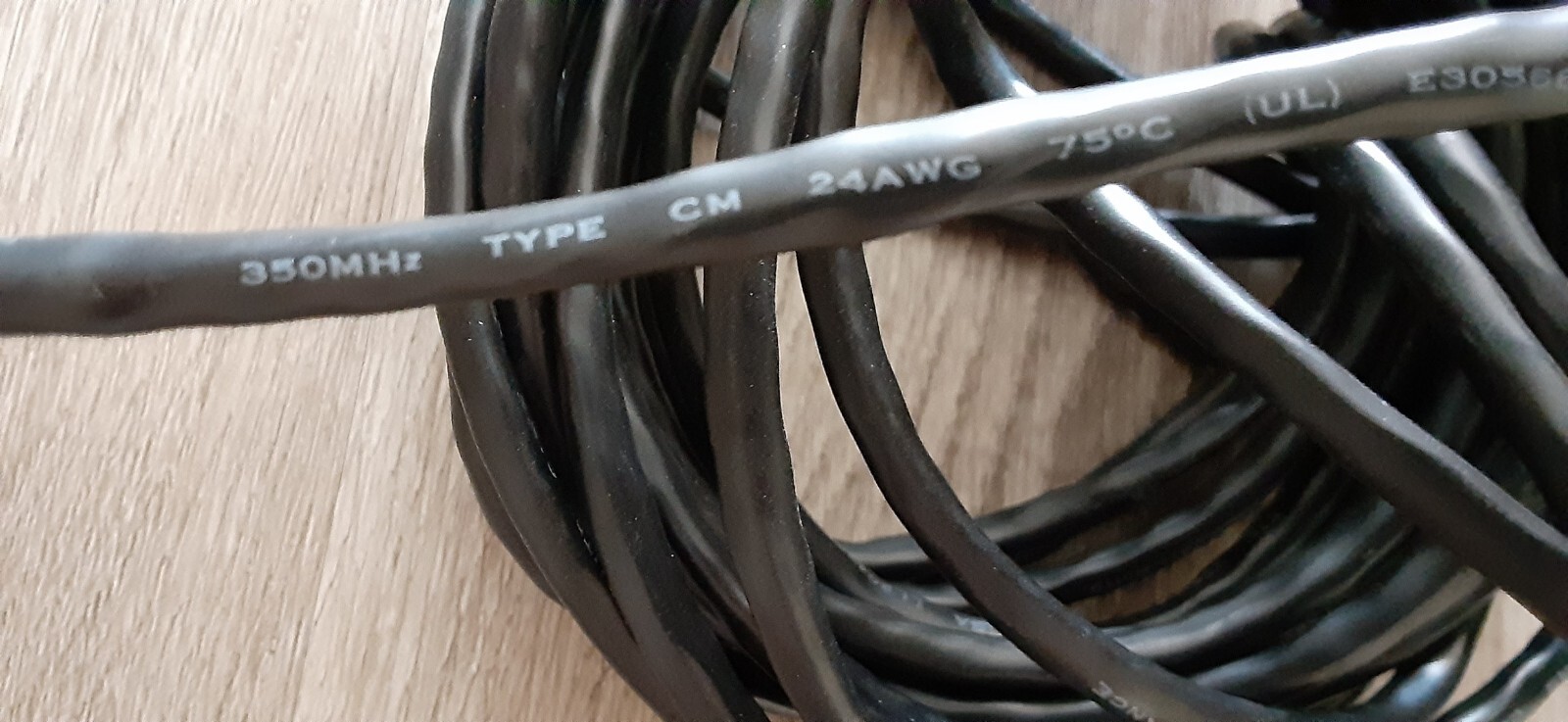 Cat 5e Ethernet Cable – 20 Feet – Black, 350Mhz, UTP