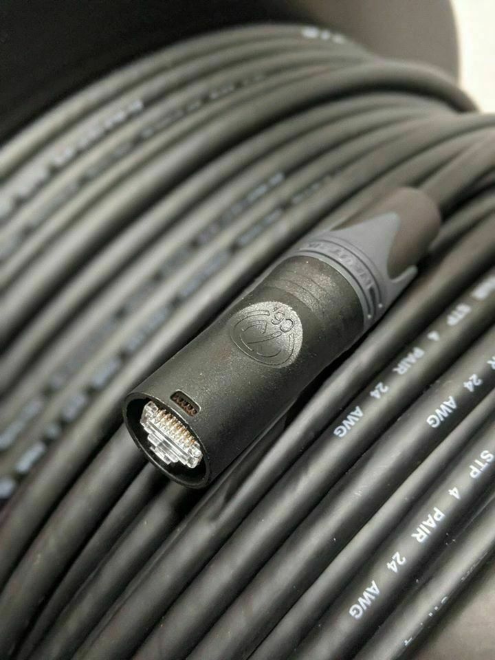 150 ft SUPERCAT5E Tactical Shielded Ethercon Reel Snake – Locking RJ45