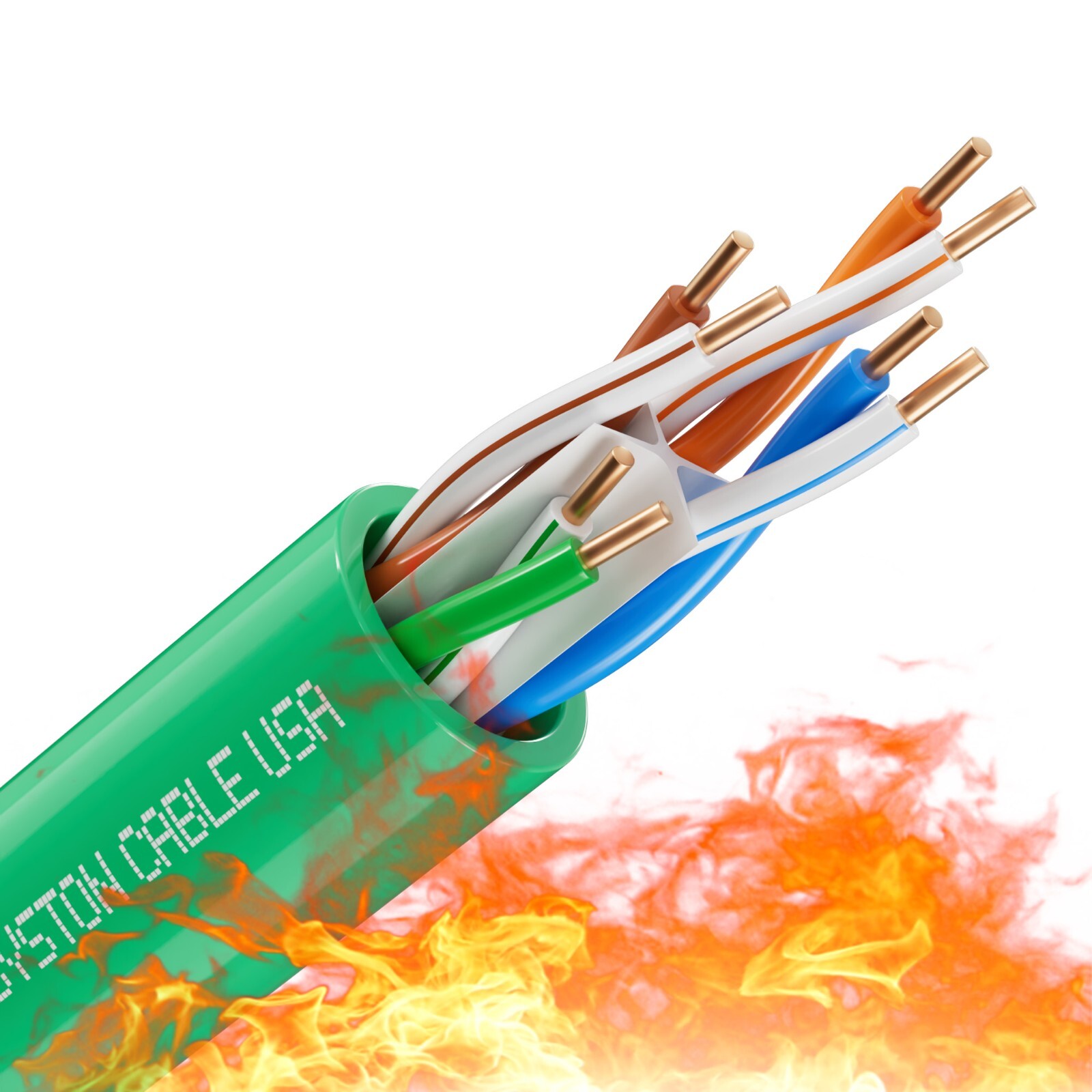Syston Cat 6E Ethernet Network Cable 600MHz 23AWG UTP Solid Copper Wire-CMP Bulk