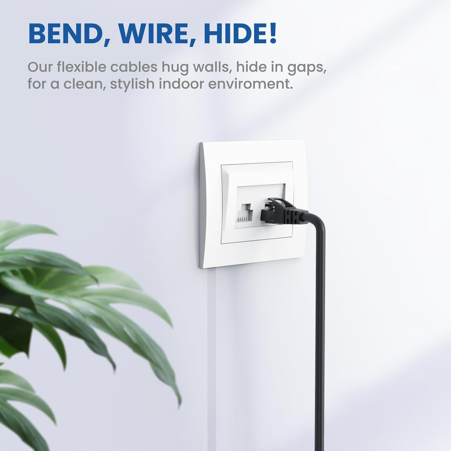 Cat 6 Ethernet Cable 30 Ft, 10Gbps High Speed Ethernet Cable, Internet Cable Out