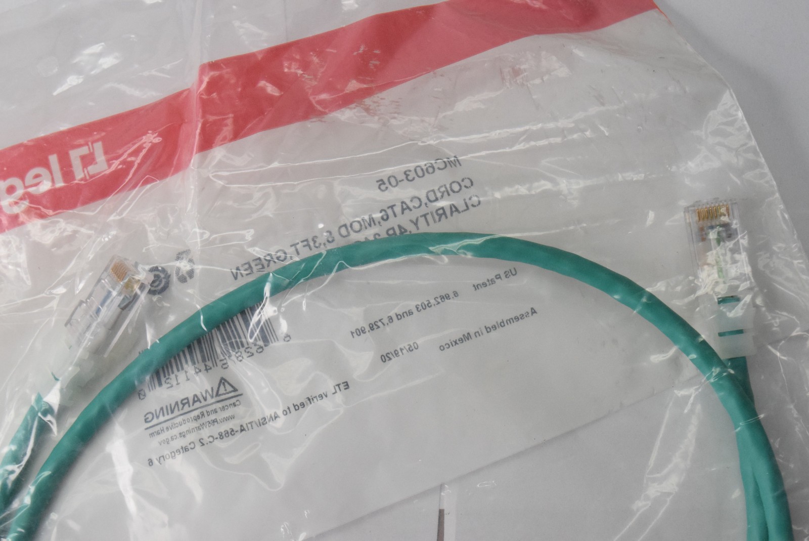 Lot 32pcs Legrand Clarity CAT6 Modular Ethernet Patch Cord Cable 3 ft Green