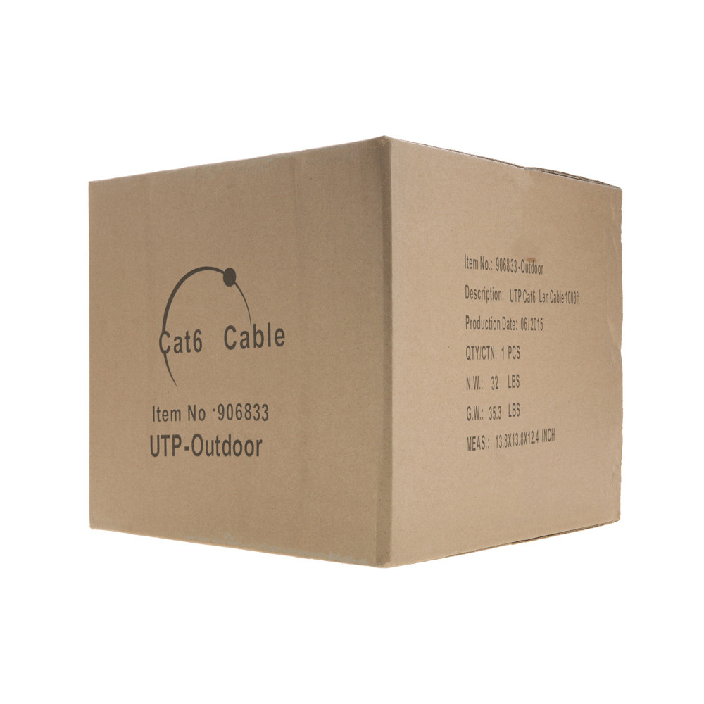 1000FT CAT6 Outdoor Cable 23 AWG UTP Solid Wire DIRECT BURIAL UV Waterproof
