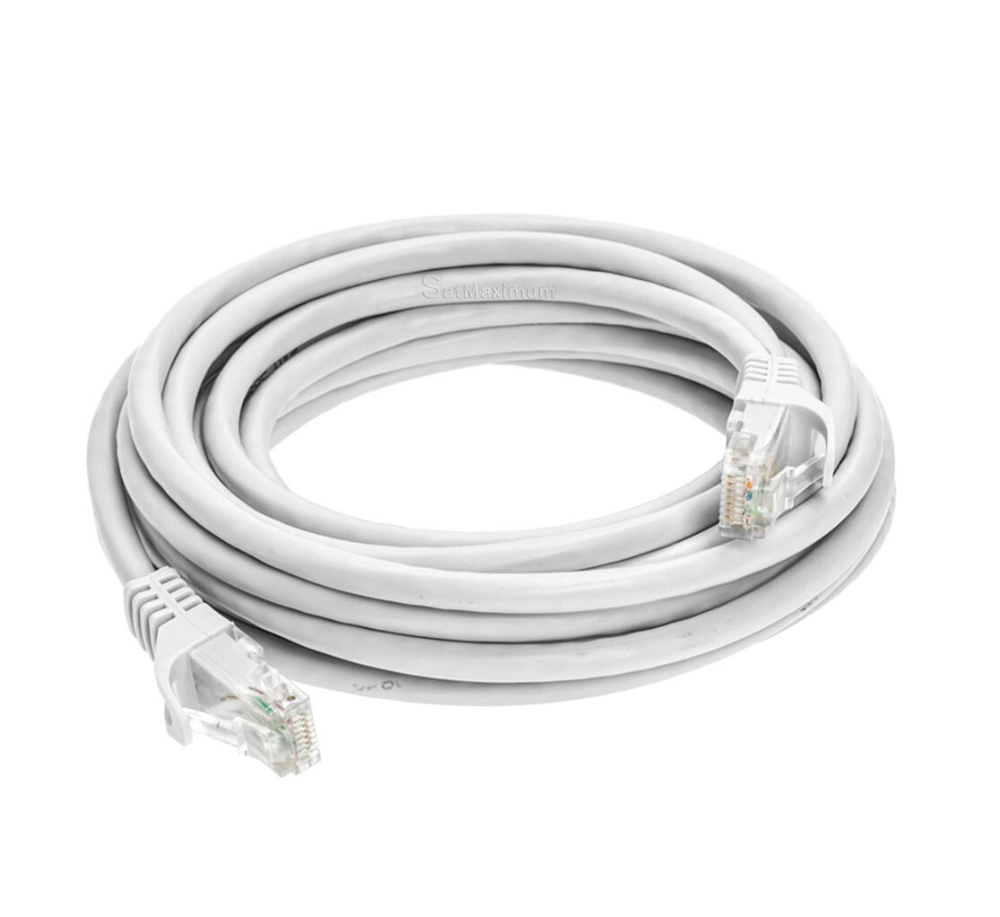 CAT6e/CAT6 Ethernet LAN Network RJ-45 Patch Cable White 1.5FT-20FT Multipack LOT