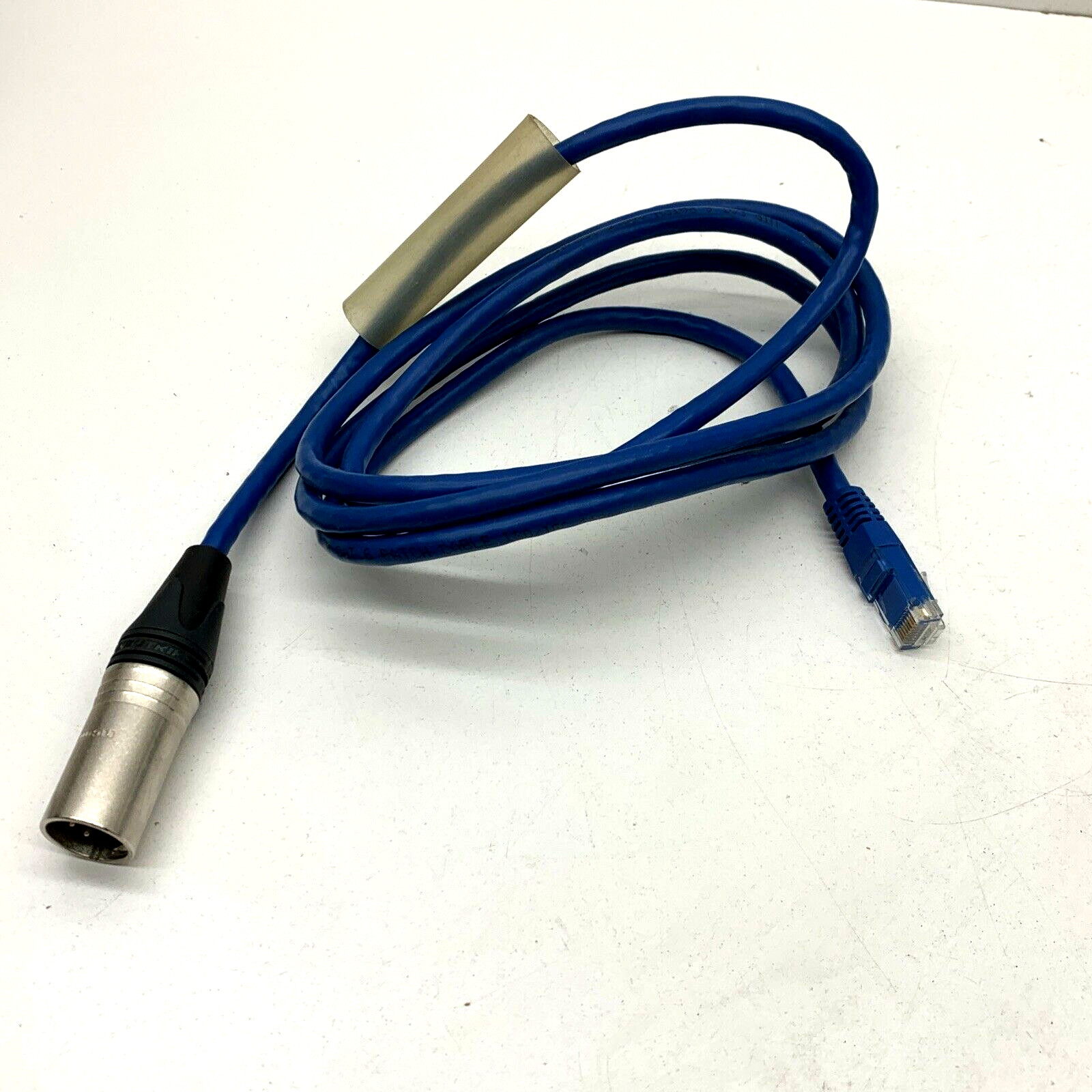 5-Pin DMX To CAT6 RJ45 Ethernet Patch Cord Cable, Male/Male, 6ft Blue