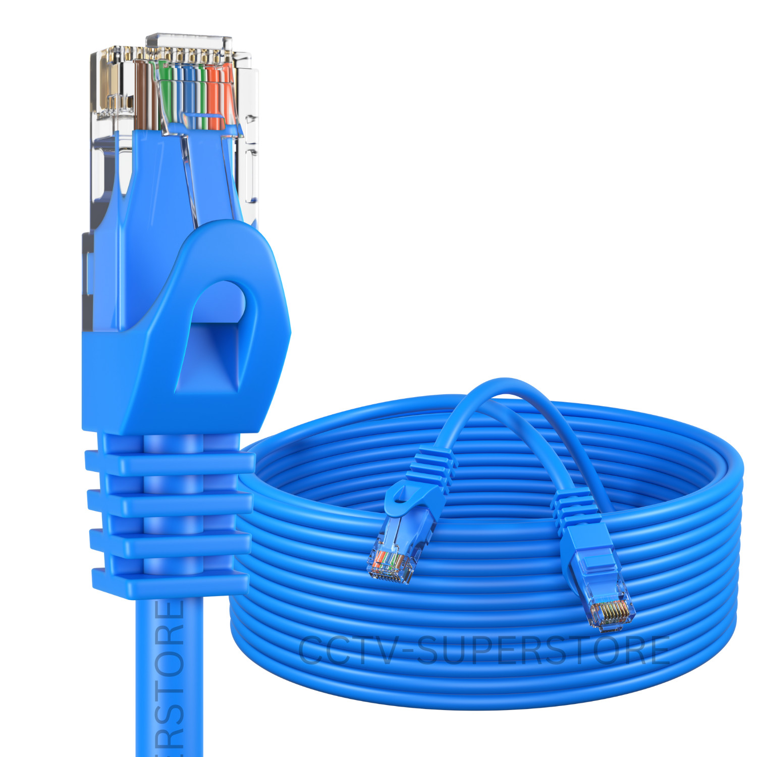 30 ft CAT6 Network Ethernet Patch Cable XBOX PS3 30 feet GIGABIT 500MHz Blue