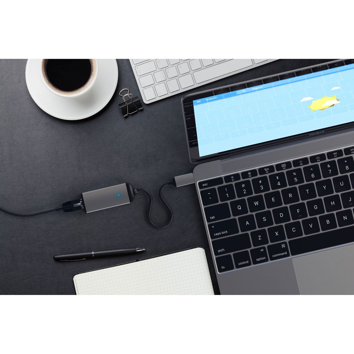 Satechi Aluminum USB Type-C to Gigabit Ethernet Adapter, Space Gray