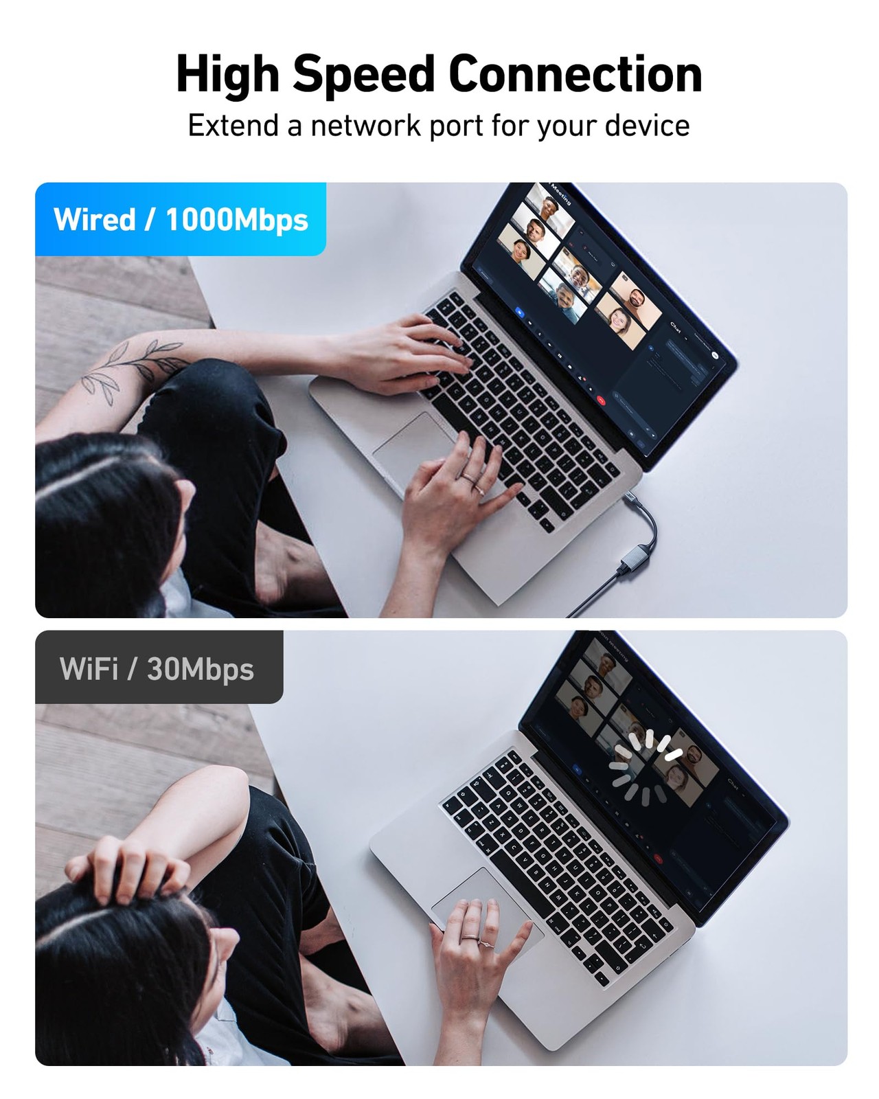 Acer USB C to Ethernet Adapter, Plug and Play RJ45 Type C Network Origin