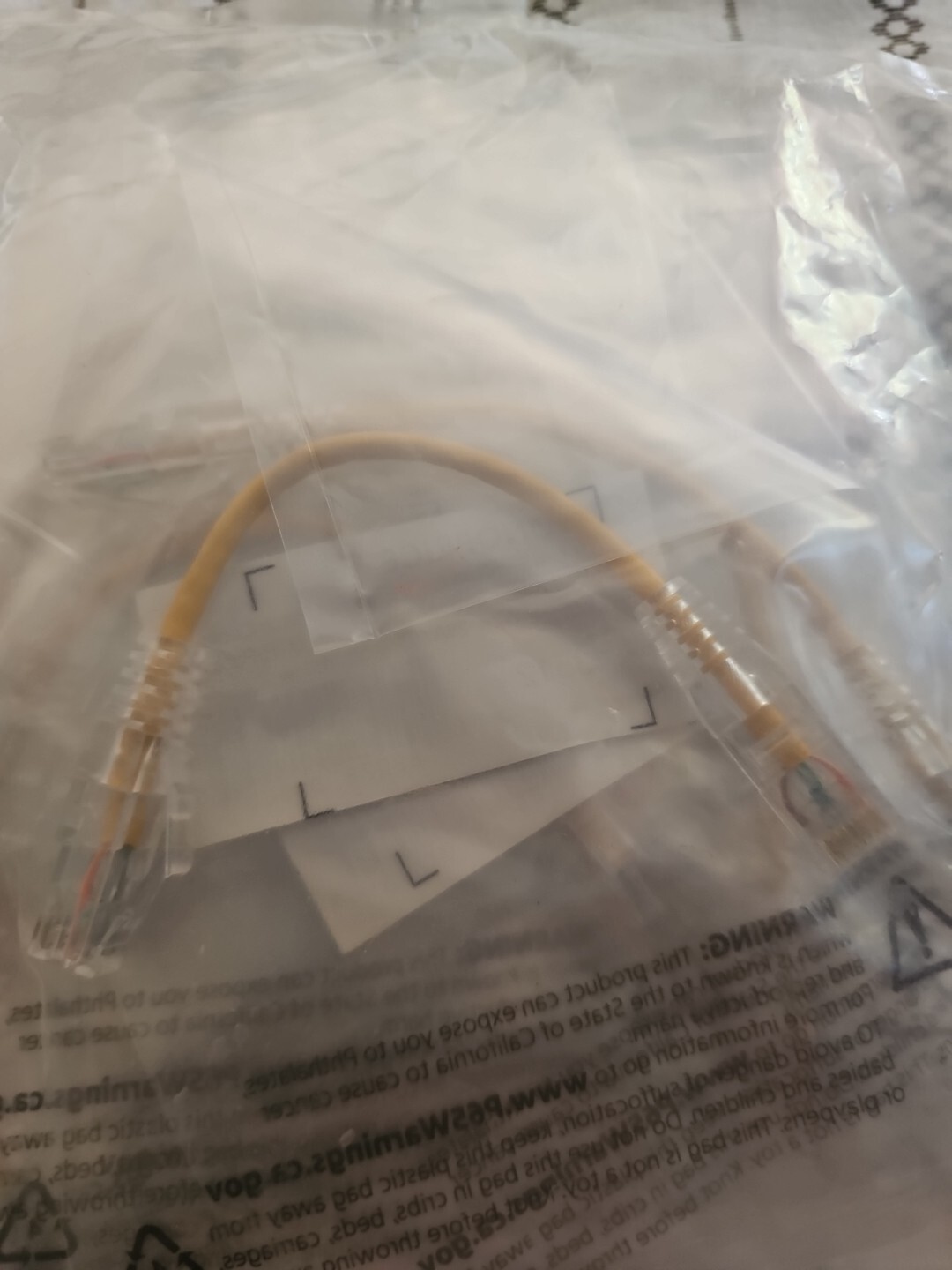 Monoprice Cat6 Ethernet Patch Cable – 0.5 feet – Yellow | Snagless RJ45 (x10)