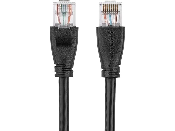 Cat6 Ethernet Network LAN Router Patch Cable Black RJ45 10ft 550MHz 1,000 Mbps