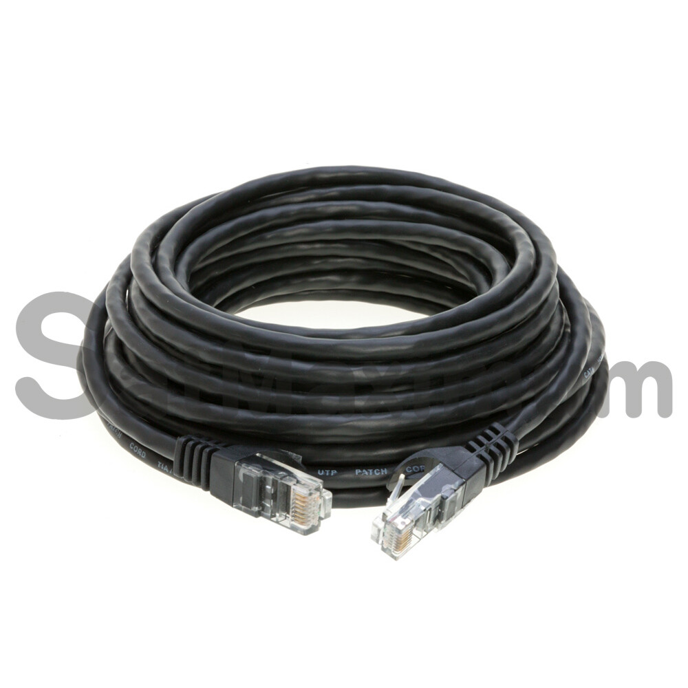 CAT6e / CAT6 Network Patch Cable RJ-45 Ethernet LAN Cable Black 1.5FT – 20FT LOT