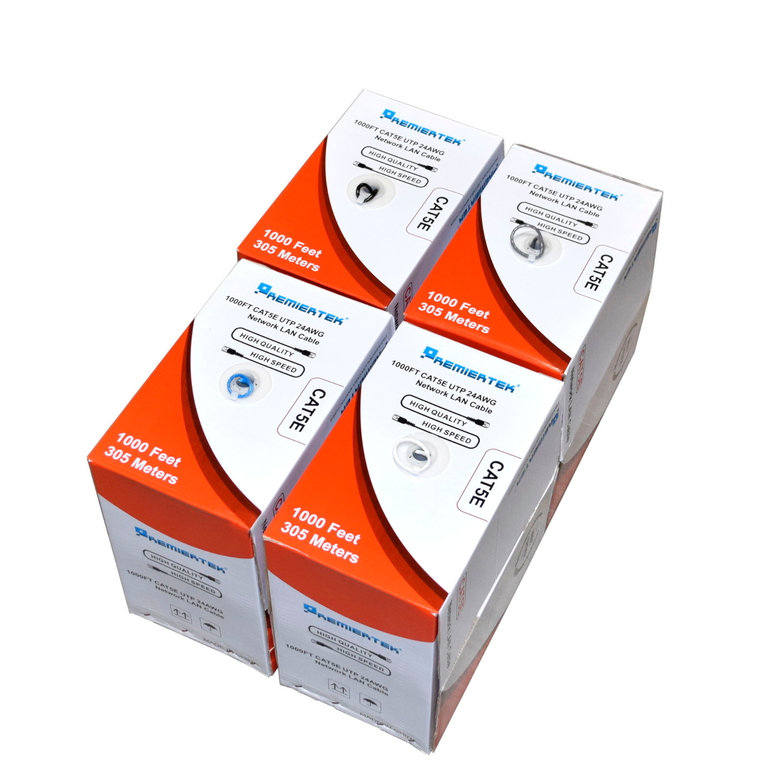 Cat5e Cat6 CCA UTP Ethernet Network LAN Cable Bulk Color 1000FT