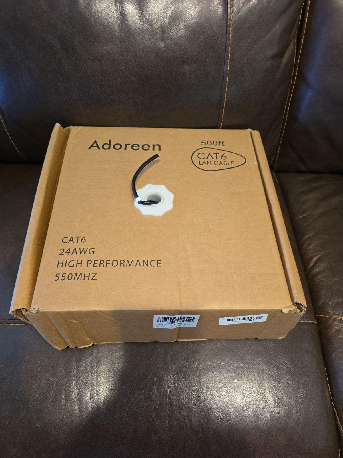 CAT6 Lan Cable 500ft Solid Cable 550 MHZ 24 AWG High Performance