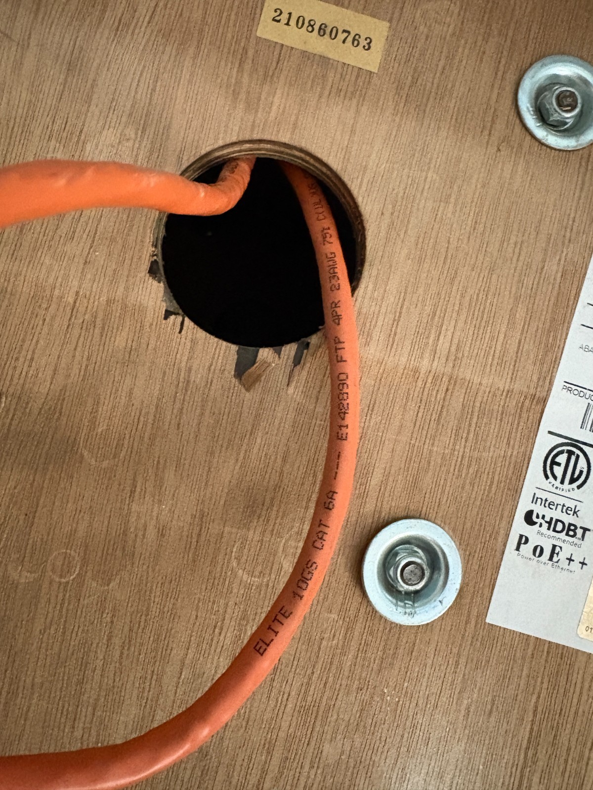CAT 6A 1000FT Plenum Shielded FTP NETWORK ETHERNET LAN CABLE 650MHz Orange