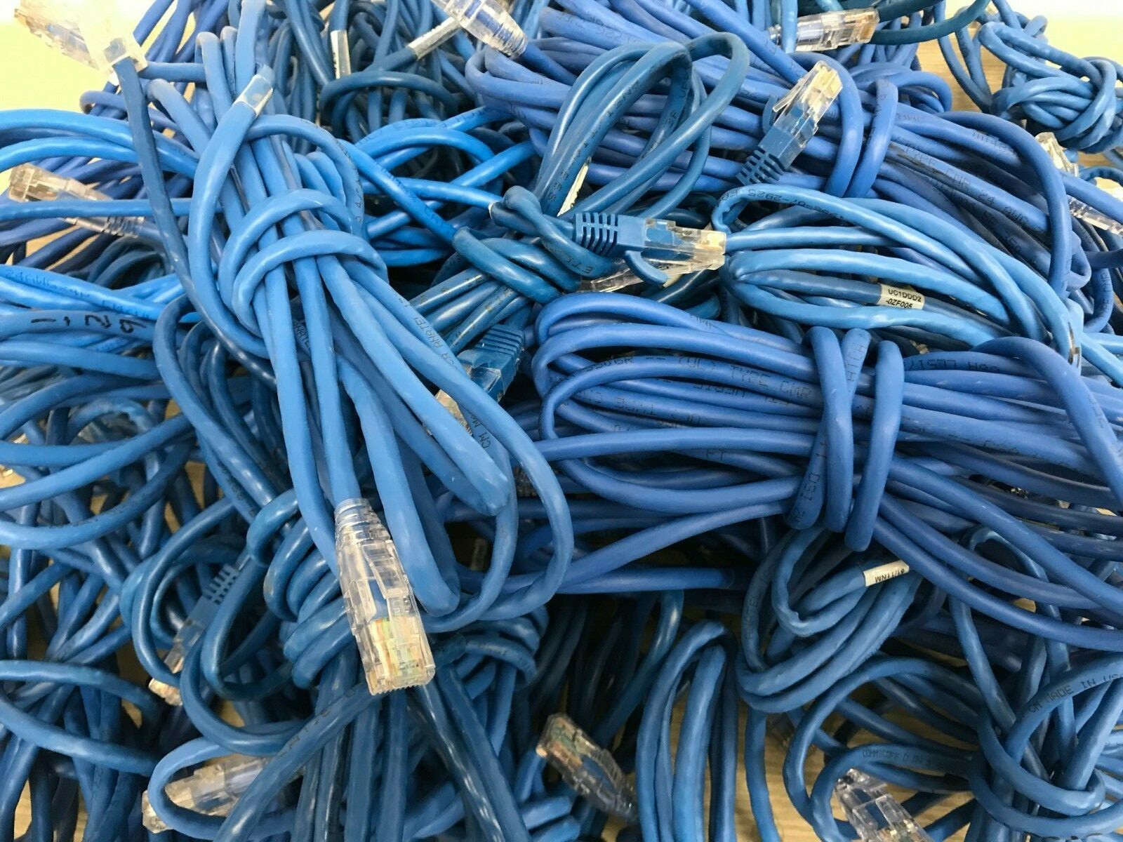 50x 3′, 6′, 10′, Mixed CAT5e Cat6 Blue Ethernet Network Patch Cables (Lot)