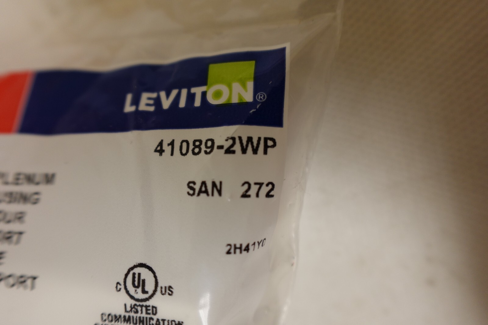 41089-2WP Leviton Surface-Mount QuickPort Box, 2-Port, White – 25 PACK