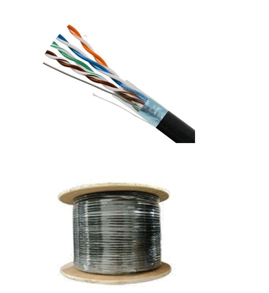 200’FT CAT-6 23 AWG 600MHz OUTDOOR PATCH CORD SHIELDED STP CABLE NO-CONNECTORS