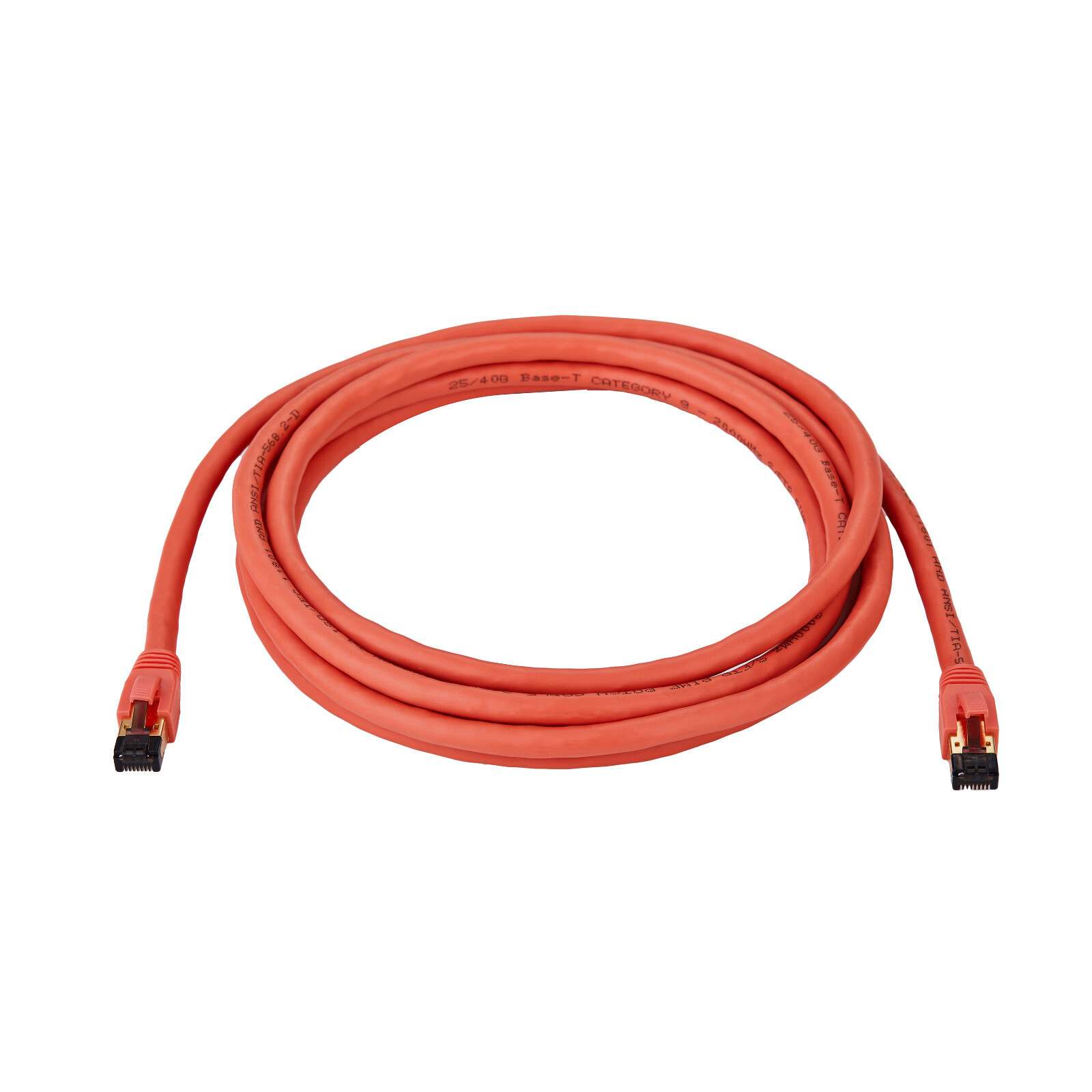 CAT8 Orange STFP Ethernet Cable 40Gbps 2GHz Copper LAN Wire 0.5FT-75FT Multi LOT