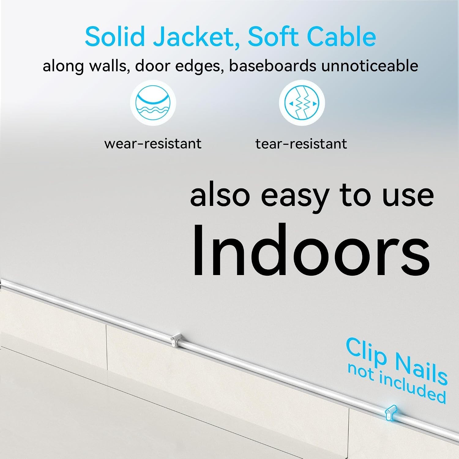 Durable Cat6a Ethernet Cable – 100ft Slim Design for Indoor/Outdoor Reliability