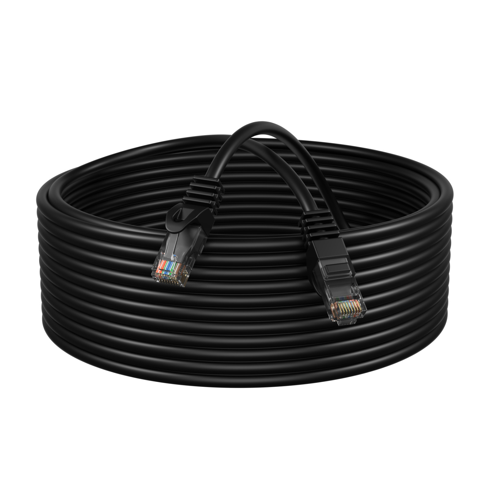 Cat5e Black Ethernet Patch Cable UTP LAN Network Cord 1.5FT- 20FT Multi-Pack LOT