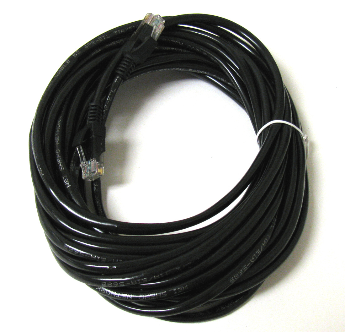 15FT 15 FT RJ45 CAT5 CAT 5 HIGH SPEED ETHERNET LAN NETWORK BLACK PATCH CABLE