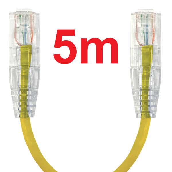 Ultra Thin 4mm CAT6 5 Metre Ethernet Network Lan Cable, Patch Lead-AUST. SELLER