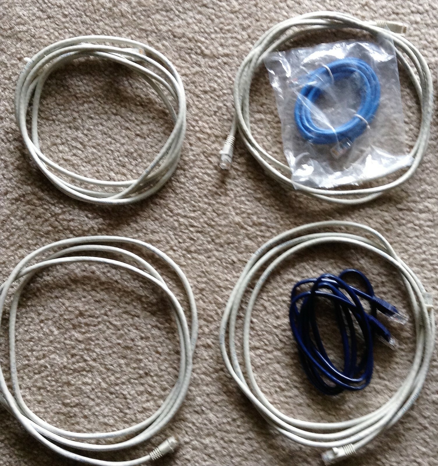 RJ45 LAN Network Ethernet Patch Cable Cord CAT 5 5E 6 Various Lengths Lot of 30