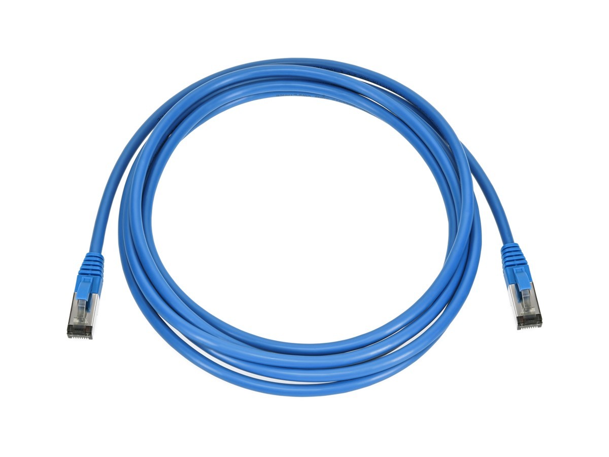 Monoprice Cat8 Patch Cable 10 Feet Blue Double Shielded (S/FTP) 28AWG 2GHz 40G