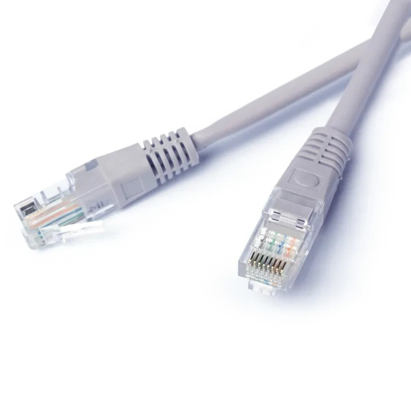 Pack of 100 Cat5e Ethernet Cable 7 ft Gray RJ45 LAN Network Gigabit Patch Cord