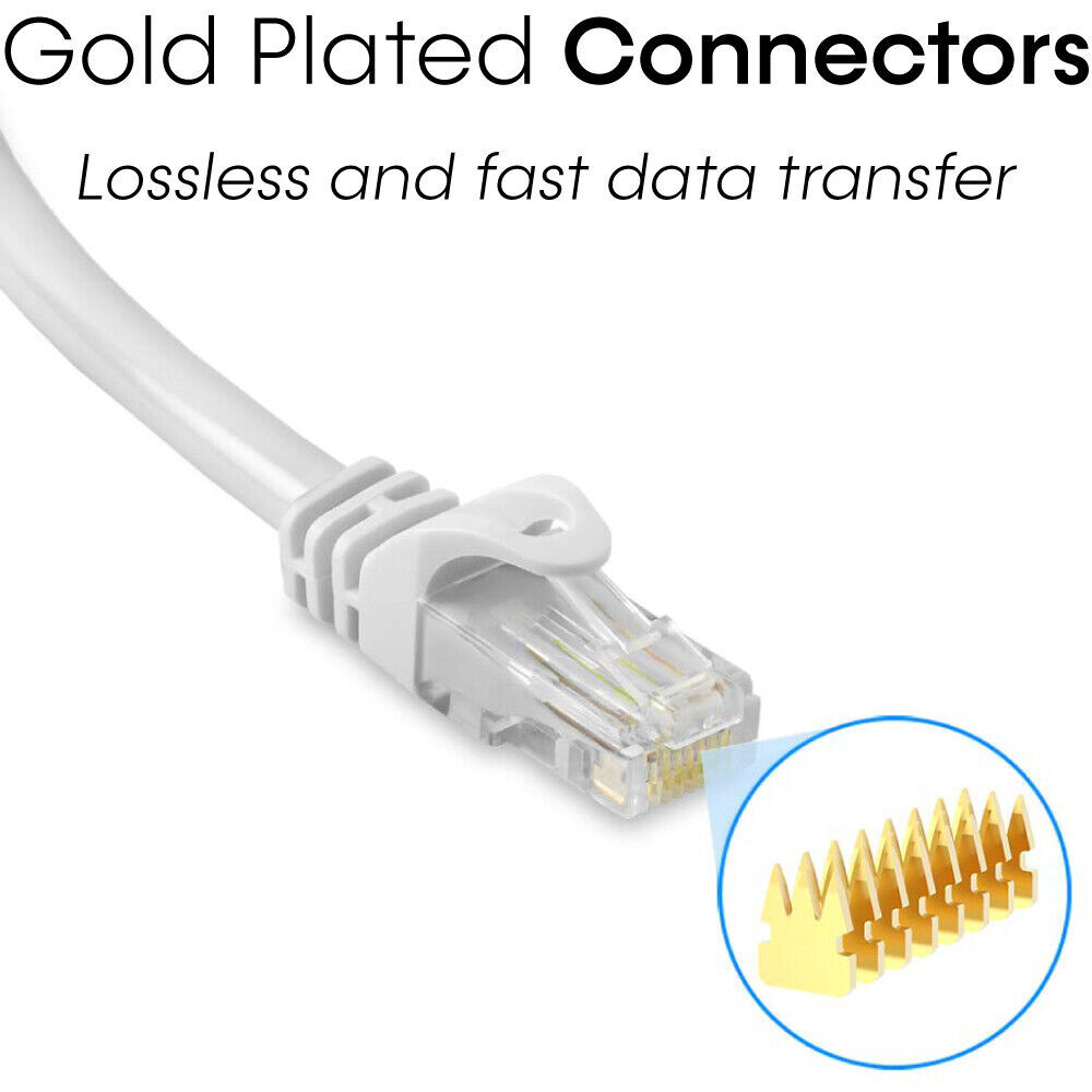 White Cat6 Patch Cord Network Cat6 Cable Ethernet Router Cable Internet RJ45 LOT