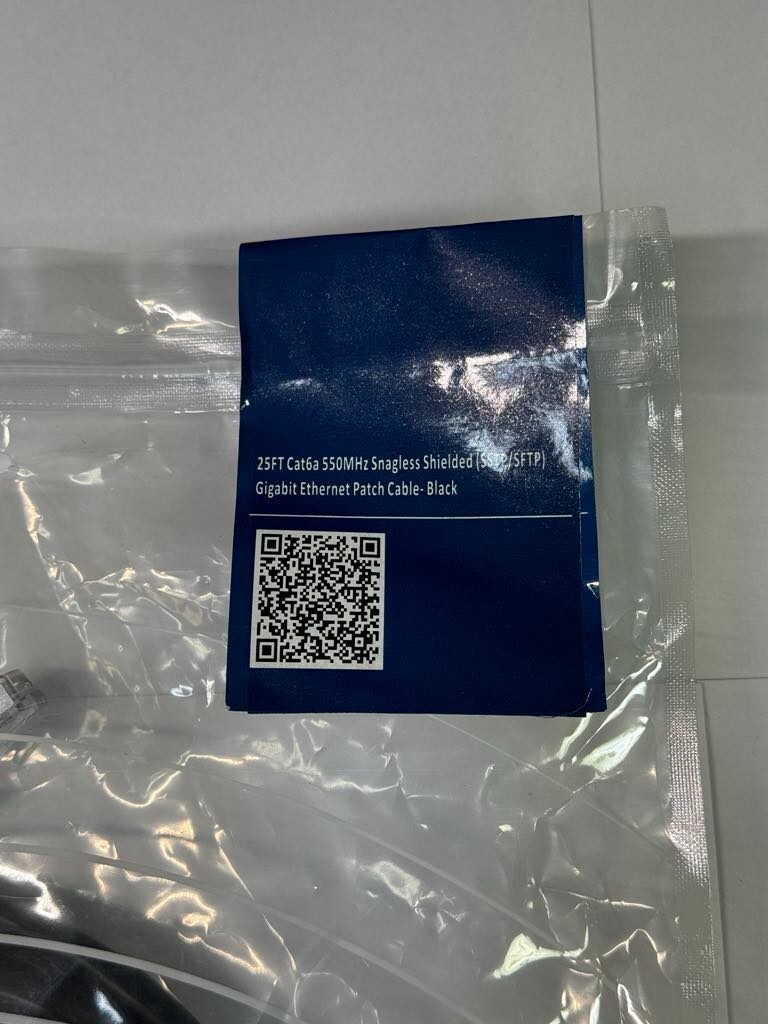 Cable Matters 160012-BLK-25 Cat6a 550Mhz Snagless Shielded (SSTP/SFTP) 10Gbps
