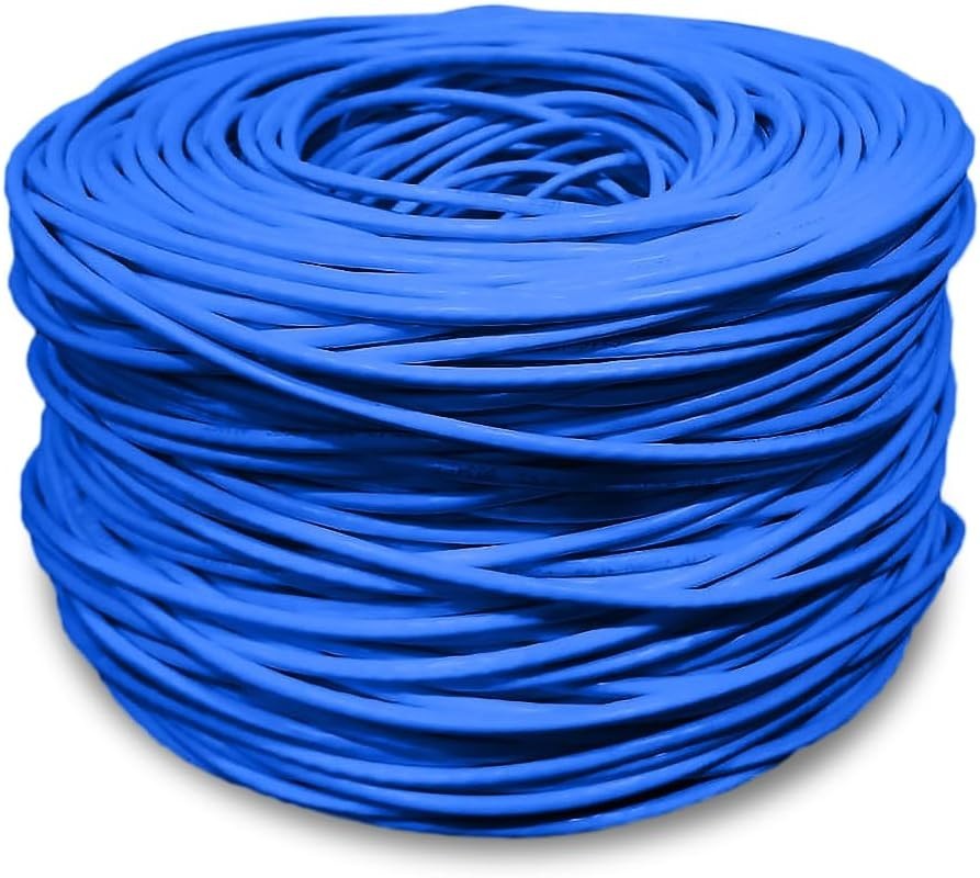 Dripstone 1000ft CAT5e 4/UTP Ethernet LAN Cable 24AWG Network Wire (600001) Blue