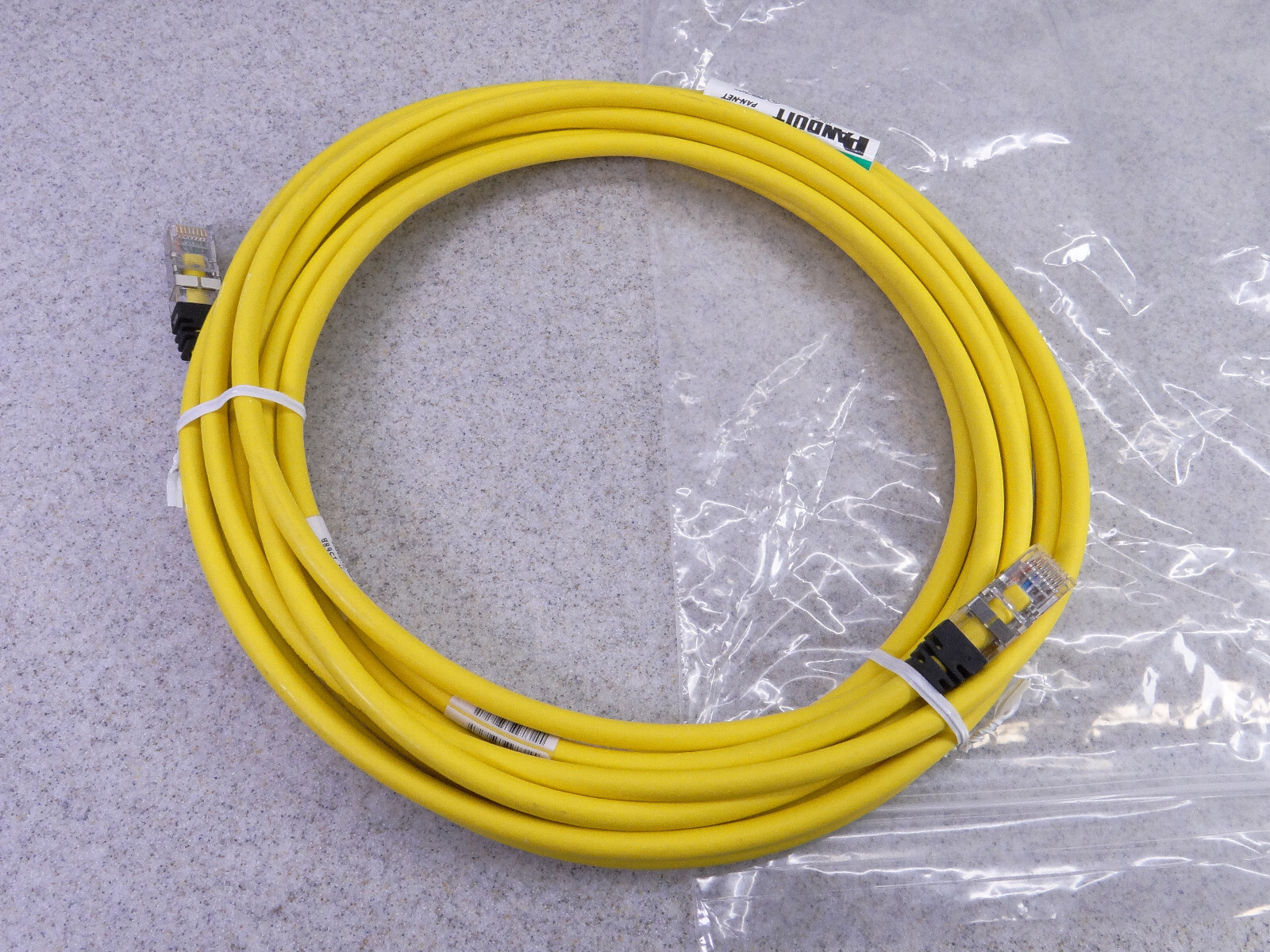 PANDUIT STP6X5MYL CAT6A SHIELDED PATCH CORD CABLE, RJ45, YELLOW, 5-METER