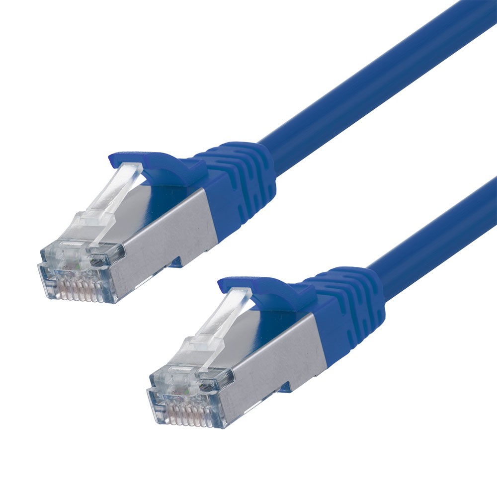 Ethernet Patch Cable CAT6, F/UTP, 26AWG, 0.5 Ft , 5 pack, Blue