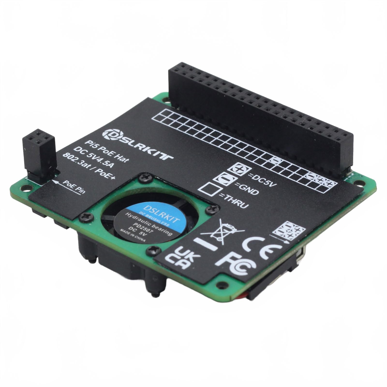 DSLRKIT Power Over Ethernet PoE HAT IEEE802.3af DC 5V 4.5A for Raspberry Pi…