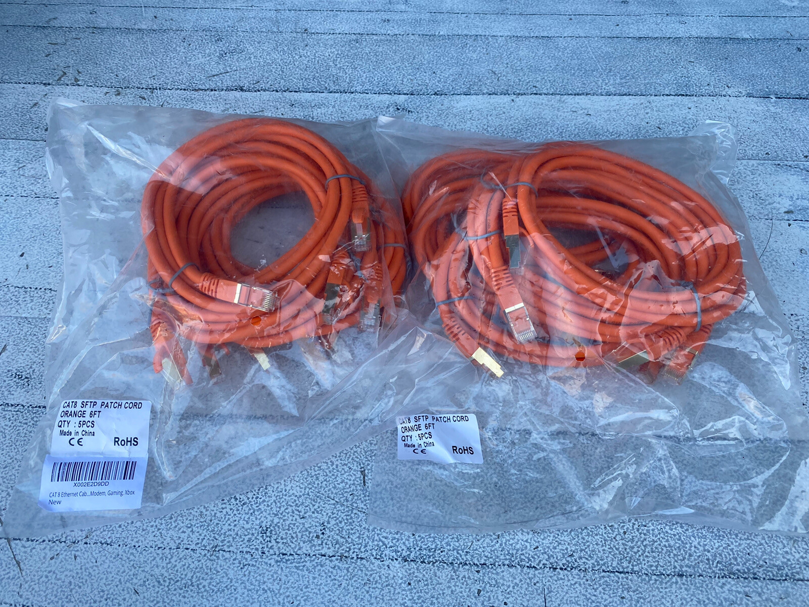 CAT 8 Ethernet Cable 6 Ft 10 Pieces Orange Shielded SFTP Internet Network Seal!