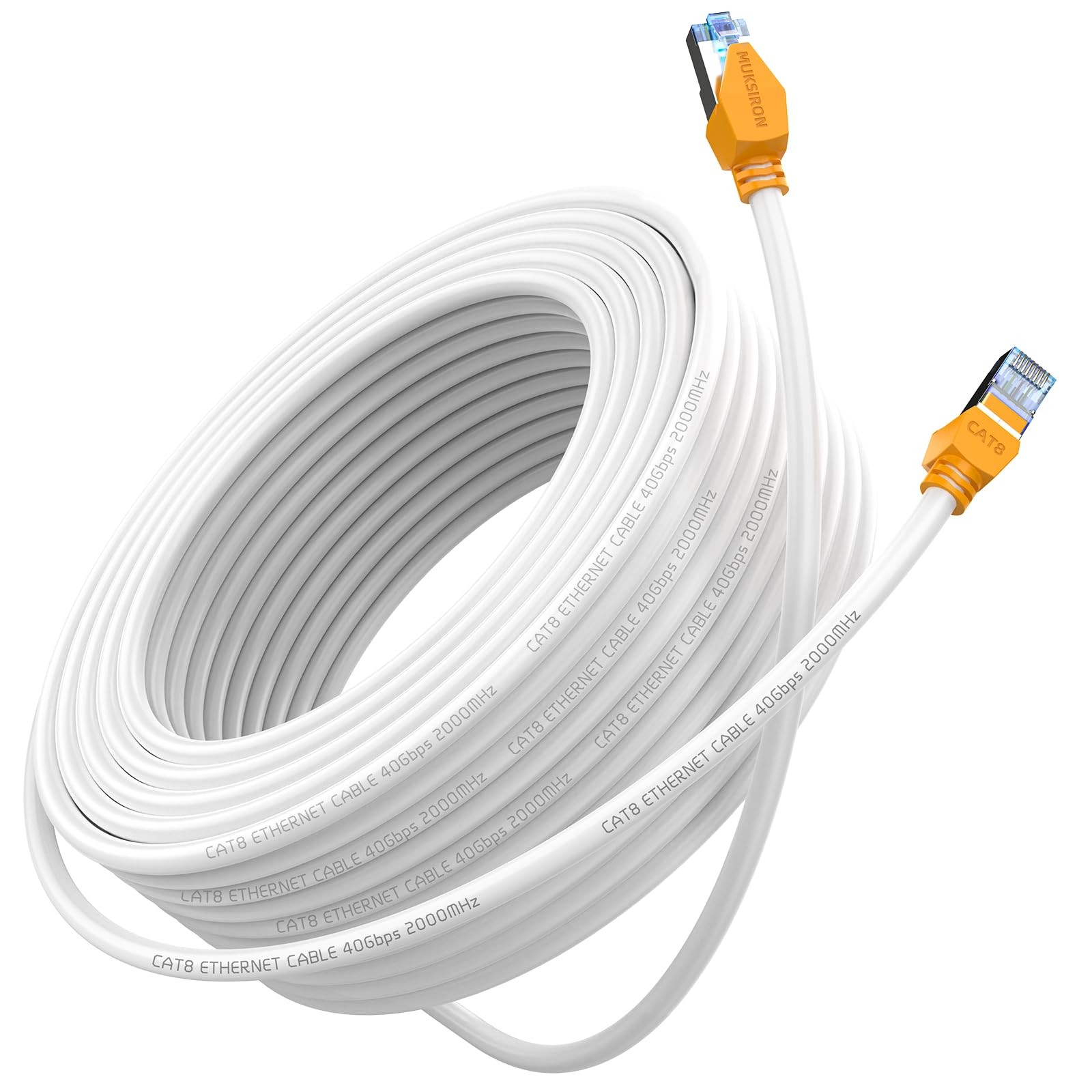 Cat8 Ethernet Cable 10ft High Speed 40Gbps 2000Mhz F/FTP LAN Wires RJ45