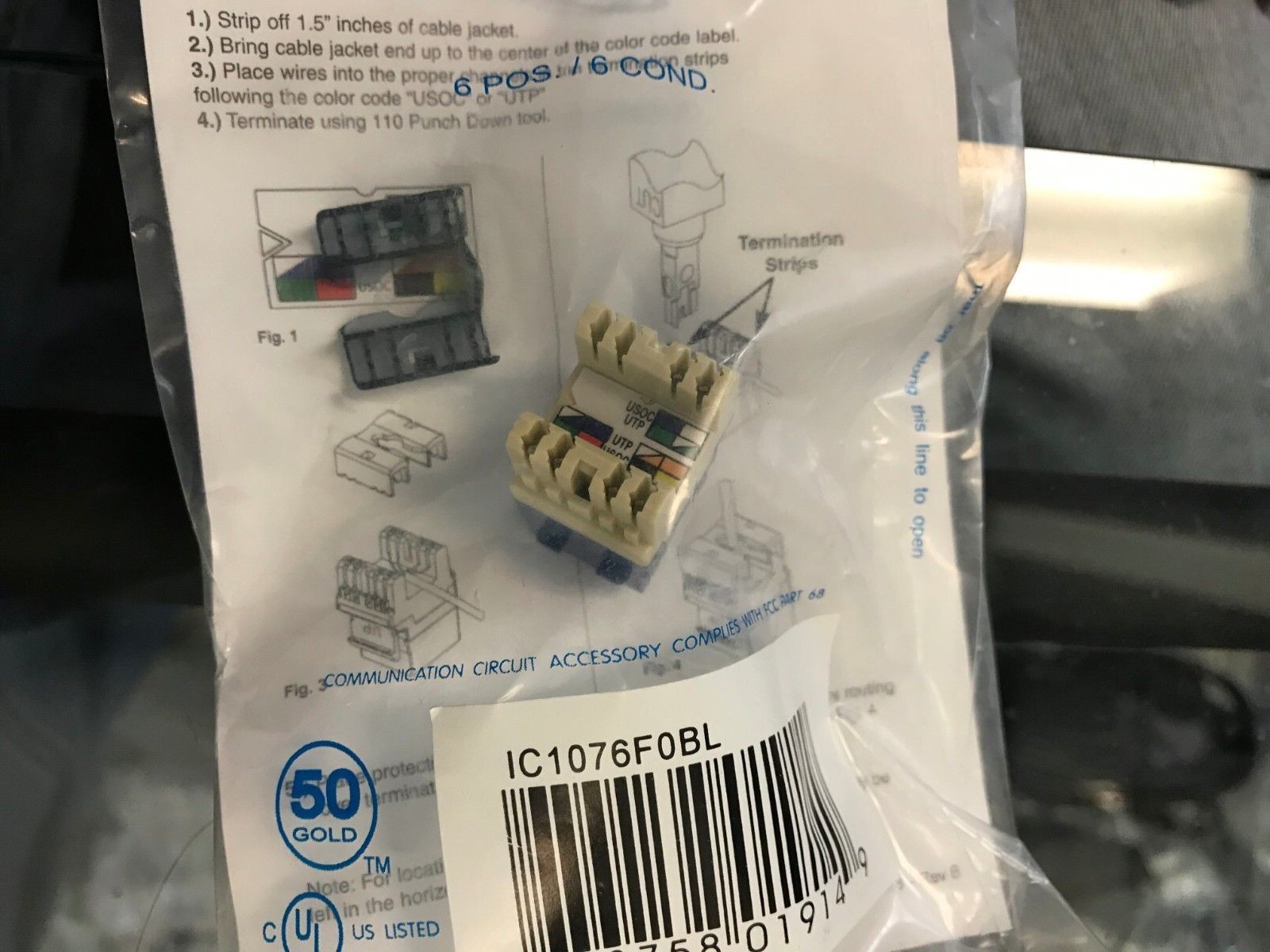 IC1076F0BL voice 6POS/6COND modular connector Q22