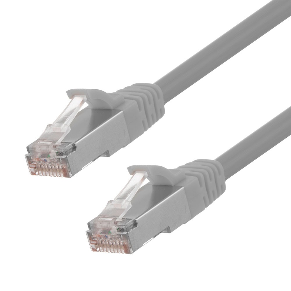 Ethernet Patch Cable CAT6, F/UTP, 26AWG, 1 Ft, 5 pack, Gray